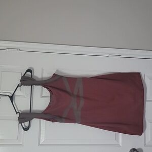Free People Women's Bodycon Mini Dress Size Medium Burgundy and Gray